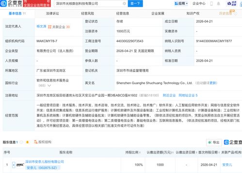 安奈兒進(jìn)軍AI領(lǐng)域 成立光核數(shù)創(chuàng)科技公司布局信息系統(tǒng)集成服務(wù)